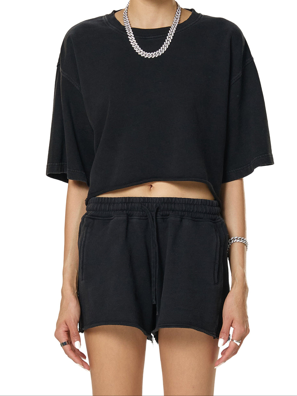 PRÆS Washed Crop Top